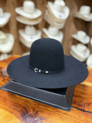 Resistol Rough N Ready Open Crown 30X 4 1/2" Brim Black Felt Hat - Lucky J Boots & More