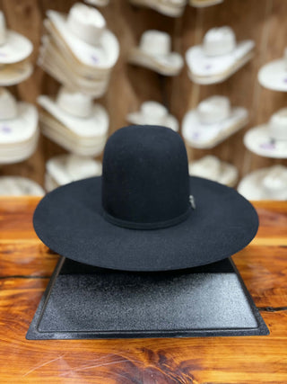 Resistol Rough N Ready Open Crown 30X 4 1/2" Brim Black Felt Hat - Lucky J Boots & More