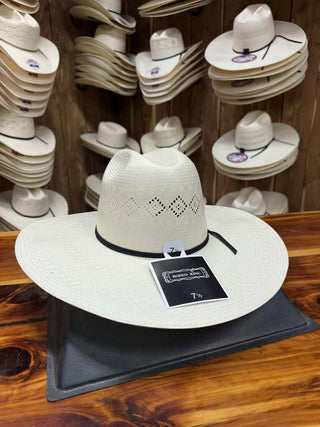 Rodeo King Quenten 24K 4 1/2" Flat Brim Straw Hat-Straw Cowboy Hats-Rodeo King-Lucky J Boots & More, Women's, Men's, & Kids Western Store Located in Carthage, MO