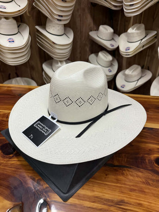 Rodeo King Quenten 24K 4 1/2" Flat Brim Straw Hat-Straw Cowboy Hats-Rodeo King-Lucky J Boots & More, Women's, Men's, & Kids Western Store Located in Carthage, MO
