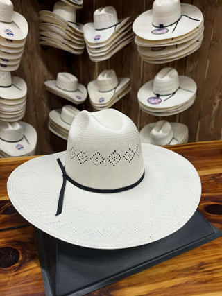Rodeo King Quenten 24K 4 1/2" Flat Brim Straw Hat-Straw Cowboy Hats-Rodeo King-Lucky J Boots & More, Women's, Men's, & Kids Western Store Located in Carthage, MO