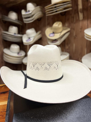 Rodeo King Quenten High Point Straw Hat 4.5" Brim-Straw Cowboy Hats-Rodeo King-Lucky J Boots & More, Women's, Men's, & Kids Western Store Located in Carthage, MO