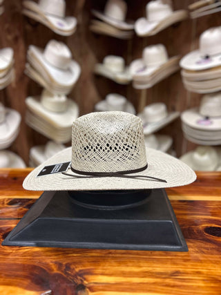 Rodeo King Quenten Jute 4 1/2" Brim Flat Straw Hat-Straw Cowboy Hats-Rodeo King-Lucky J Boots & More, Women's, Men's, & Kids Western Store Located in Carthage, MO