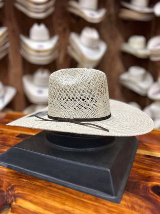 Rodeo King Quenten Jute 4 1/2" Brim Flat Straw Hat-Straw Cowboy Hats-Rodeo King-Lucky J Boots & More, Women's, Men's, & Kids Western Store Located in Carthage, MO