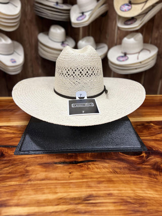Rodeo King Straw Hat Quenten Jute 5" Flat Brim-Straw Cowboy Hats-Rodeo King-Lucky J Boots & More, Women's, Men's, & Kids Western Store Located in Carthage, MO