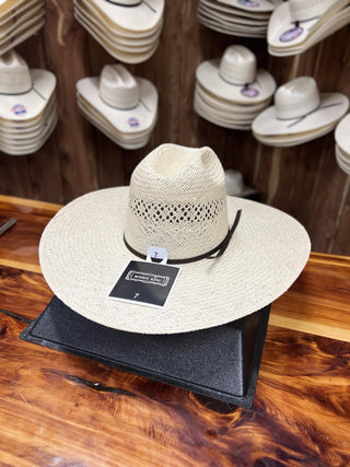 Rodeo King Straw Hat Quenten Jute 5" Flat Brim-Straw Cowboy Hats-Rodeo King-Lucky J Boots & More, Women's, Men's, & Kids Western Store Located in Carthage, MO