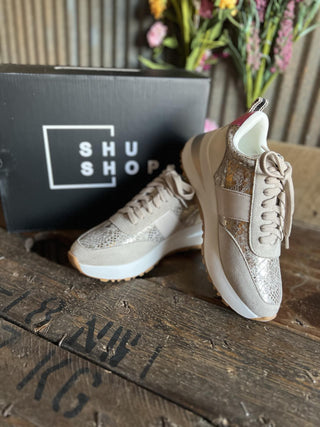 Serafina Sneakers in Gold Snake *FINAL SALE*-Women's Casual Shoes-Shu Shop-Lucky J Boots & More, Women's, Men's, & Kids Western Store Located in Carthage, MO
