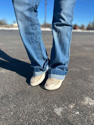 Shu Shop Selina Sneaker in Gold *FINAL SALE*-Women's Casual Shoes-Shu Shop-Lucky J Boots & More, Women's, Men's, & Kids Western Store Located in Carthage, MO