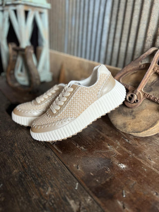 Shu Shop Selina Sneaker in Gold *FINAL SALE*-Women's Casual Shoes-Shu Shop-Lucky J Boots & More, Women's, Men's, & Kids Western Store Located in Carthage, MO