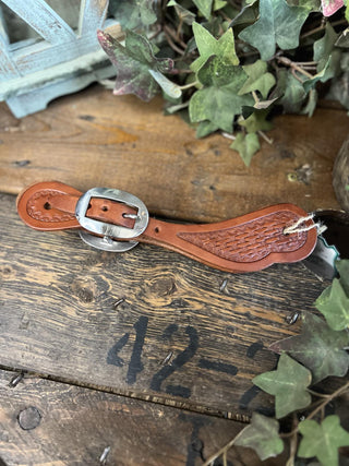 SSCYCSSMB - Spur Strap Cowboy Medium Chestnut Skirting Mini Basket Tool-Spur Straps-Equibrand-Lucky J Boots & More, Women's, Men's, & Kids Western Store Located in Carthage, MO