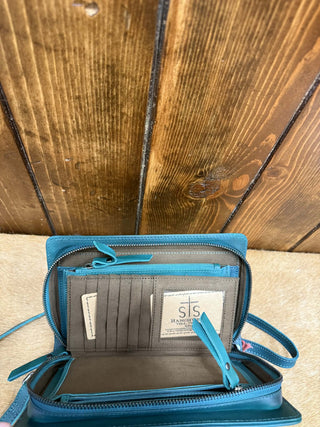 STS Wayfarer Turquoise Evie Organizer Bag-Clutches-Carrol STS Ranchwear-Lucky J Boots & More, Women's, Men's, & Kids Western Store Located in Carthage, MO