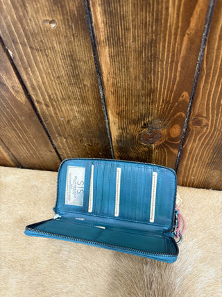 STS Wayfarer Turquoise Juniper Bifold Wallet-Wallets-Carrol STS Ranchwear-Lucky J Boots & More, Women's, Men's, & Kids Western Store Located in Carthage, MO