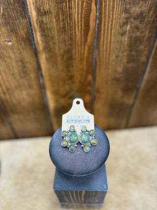 Tatum Earrings-Earrings-LJ Turquoise-Lucky J Boots & More, Women's, Men's, & Kids Western Store Located in Carthage, MO