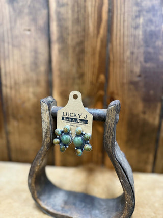 Tatum Earrings-Earrings-LJ Turquoise-Lucky J Boots & More, Women's, Men's, & Kids Western Store Located in Carthage, MO