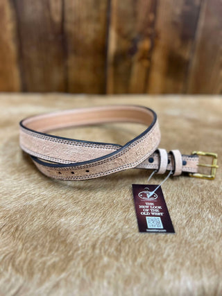 Texas Saddlery Natural Tapered Roughout Belt-Belts-Texas Saddlery-Lucky J Boots & More, Women's, Men's, & Kids Western Store Located in Carthage, MO