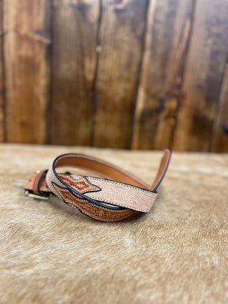 Texas Saddlery Saddle Spider & Roughout Kid's Belt-Kids Belts-Texas Saddlery-Lucky J Boots & More, Women's, Men's, & Kids Western Store Located in Carthage, MO