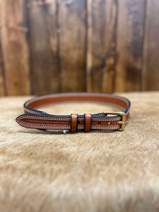 Texas Saddlery Tapered Saddle Tan Spider Belt-Belts-Texas Saddlery-Lucky J Boots & More, Women's, Men's, & Kids Western Store Located in Carthage, MO