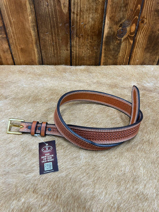 Texas Saddlery Tapered Saddle Tan Spider Belt-Belts-Texas Saddlery-Lucky J Boots & More, Women's, Men's, & Kids Western Store Located in Carthage, MO