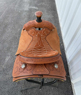 Trent Ward Platinum Roper Saddle ISPR763-25-Saddle-Trent Ward-Lucky J Boots & More, Women's, Men's, & Kids Western Store Located in Carthage, MO
