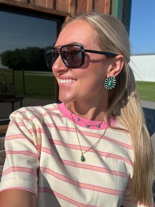 Turquoise & Brass Necklaces - Lucky J Boots & More