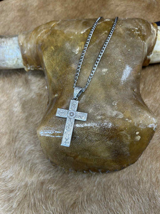Twister Men's Cross Necklaces-Necklaces-M & F Western Products-Lucky J Boots & More, Women's, Men's, & Kids Western Store Located in Carthage, MO
