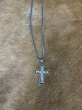 Twister Men's Cross Necklaces-Necklaces-M & F Western Products-Lucky J Boots & More, Women's, Men's, & Kids Western Store Located in Carthage, MO