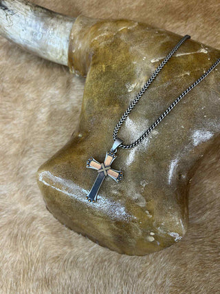 Twister Men's Cross Necklaces-Necklaces-M & F Western Products-Lucky J Boots & More, Women's, Men's, & Kids Western Store Located in Carthage, MO