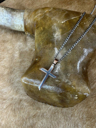 Twister Men's Cross Necklaces-Necklaces-M & F Western Products-Lucky J Boots & More, Women's, Men's, & Kids Western Store Located in Carthage, MO