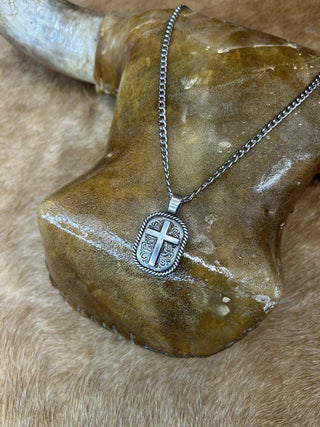 Twister Men's Cross Necklaces-Necklaces-M & F Western Products-Lucky J Boots & More, Women's, Men's, & Kids Western Store Located in Carthage, MO