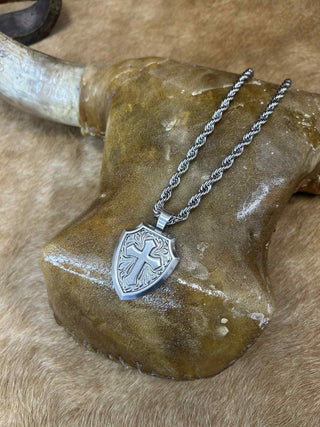 Twister Men's Cross Necklaces-Necklaces-M & F Western Products-Lucky J Boots & More, Women's, Men's, & Kids Western Store Located in Carthage, MO