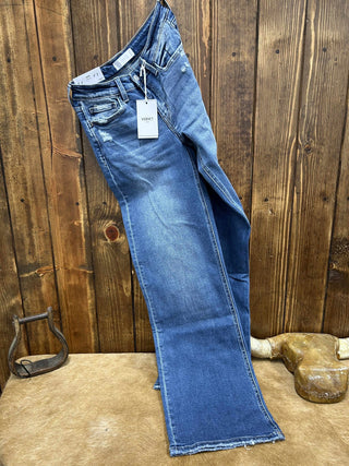 Vervet Inaya Mid Rise Wide Leg Jean-Women's Denim-Flying Monkey-Lucky J Boots & More, Women's, Men's, & Kids Western Store Located in Carthage, MO