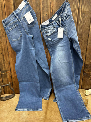 Vervet Inaya Mid Rise Wide Leg Jean-Women's Denim-Flying Monkey-Lucky J Boots & More, Women's, Men's, & Kids Western Store Located in Carthage, MO