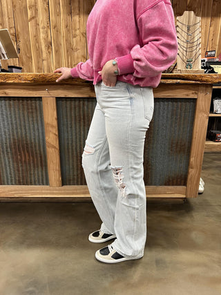 Vervet Leslie Super High Rise 90's Vintage Flare Jeans-Women's Denim-Flying Monkey-Lucky J Boots & More, Women's, Men's, & Kids Western Store Located in Carthage, MO