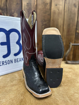 Women's Anderson Bean Black Full Quill Ostrich Boot-Women's Boots-Anderson Bean-Lucky J Boots & More, Women's, Men's, & Kids Western Store Located in Carthage, MO