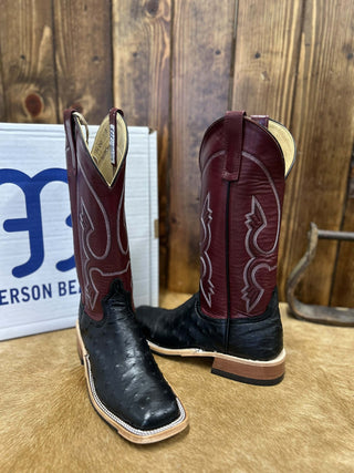 Women's Anderson Bean Black Full Quill Ostrich Boot-Women's Boots-Anderson Bean-Lucky J Boots & More, Women's, Men's, & Kids Western Store Located in Carthage, MO