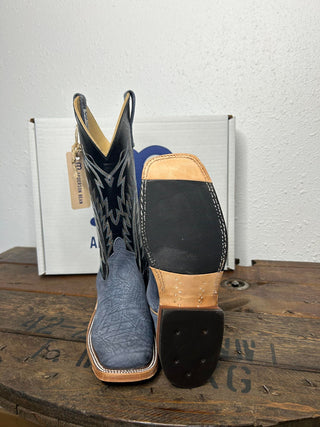 Women's Anderson Bean Blue Jean Washed Shoulder Square Toe Boot-Women's Boots-Anderson Bean-Lucky J Boots & More, Women's, Men's, & Kids Western Store Located in Carthage, MO