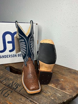 Women's Anderson Bean Kango Tobacco Smooth Quill Ostrich Boot-Women's Boots-Anderson Bean-Lucky J Boots & More, Women's, Men's, & Kids Western Store Located in Carthage, MO