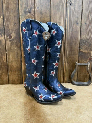Women's Ariat Casanova Starlight Blue Star Boot-Women's Boots-Ariat-Lucky J Boots & More, Women's, Men's, & Kids Western Store Located in Carthage, MO
