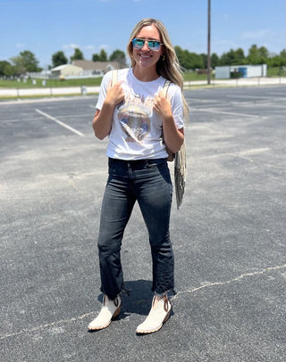 Womens Ariat Greeley Booties in Blanco *FINAL SALE*-Women's Booties-Ariat-Lucky J Boots & More, Women's, Men's, & Kids Western Store Located in Carthage, MO
