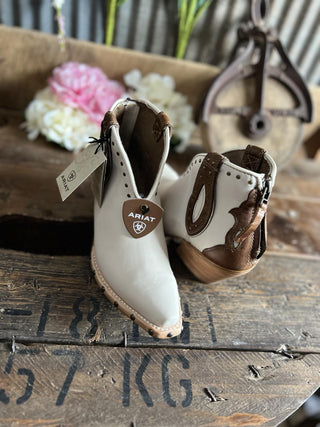 Womens Ariat Greeley Booties in Blanco *FINAL SALE*-Women's Booties-Ariat-Lucky J Boots & More, Women's, Men's, & Kids Western Store Located in Carthage, MO