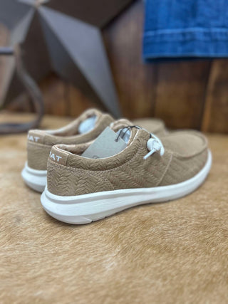 Women's Ariat Hilo in Tan Woven Emboss-Women's Casual Shoes-Ariat-Lucky J Boots & More, Women's, Men's, & Kids Western Store Located in Carthage, MO