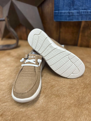 Women's Ariat Hilo in Tan Woven Emboss-Women's Casual Shoes-Ariat-Lucky J Boots & More, Women's, Men's, & Kids Western Store Located in Carthage, MO
