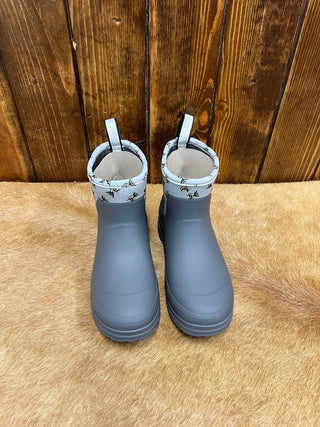 Women's Ariat Kelmarsh Shortie Rubber Boot in Bee Print-Women's Rain Boots-Ariat-Lucky J Boots & More, Women's, Men's, & Kids Western Store Located in Carthage, MO