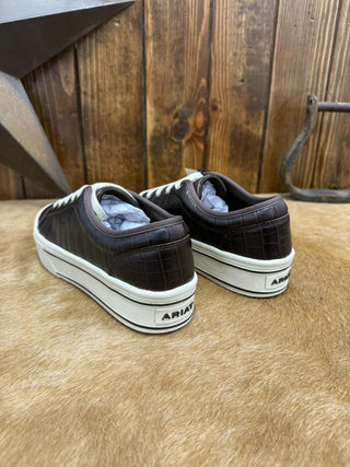 Women's Ariat Luxe Espresso Croc Print Skylar Shoes-Women's Casual Shoes-Ariat-Lucky J Boots & More, Women's, Men's, & Kids Western Store Located in Carthage, MO