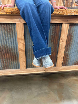 Women's Ariat Silver Shine Dixon Booties *FINAL SALE*-Women's Booties-Ariat-Lucky J Boots & More, Women's, Men's, & Kids Western Store Located in Carthage, MO