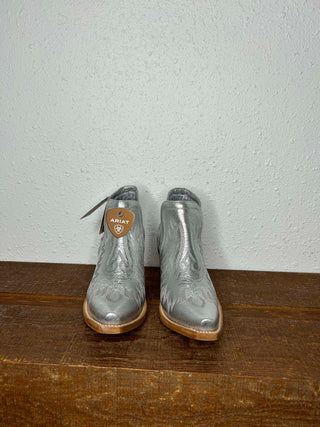 Women's Ariat Silver Shine Dixon Booties *FINAL SALE*-Women's Booties-Ariat-Lucky J Boots & More, Women's, Men's, & Kids Western Store Located in Carthage, MO