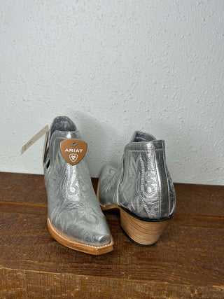 Women's Ariat Silver Shine Dixon Booties *FINAL SALE*-Women's Booties-Ariat-Lucky J Boots & More, Women's, Men's, & Kids Western Store Located in Carthage, MO