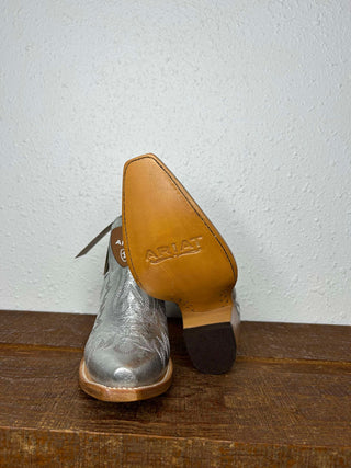 Women's Ariat Silver Shine Dixon Booties *FINAL SALE*-Women's Booties-Ariat-Lucky J Boots & More, Women's, Men's, & Kids Western Store Located in Carthage, MO