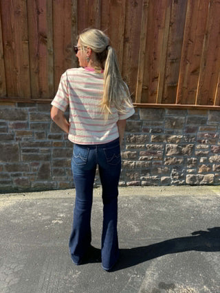Women's Ariat Ultra Stretch Perfect Rise Katie Flare Jean - Lucky J Boots & More