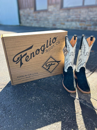 Women's Fenoglio Black Victoria Roughout Boot-Women's Boots-Fenoglio Boots-Lucky J Boots & More, Women's, Men's, & Kids Western Store Located in Carthage, MO